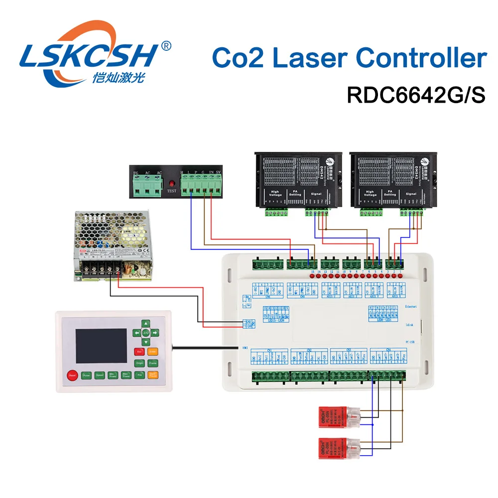 LSKCSH Ruida RD6442S RDC6442G Co2 лазерный DSP контроллер для Co2 лазерный гравировальный станок для резки профессиональный поставщик лазерных деталей