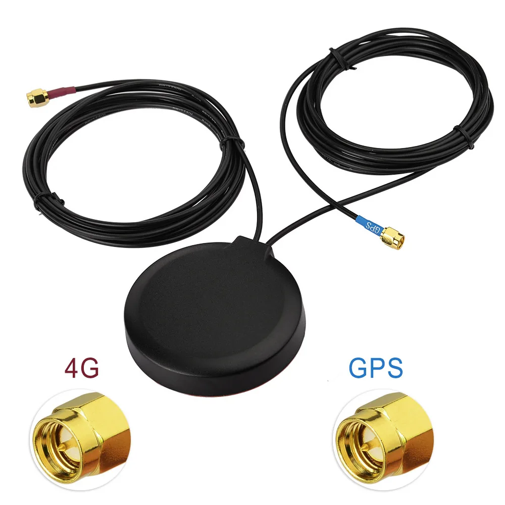 Superbat RV GPS 4G LTE Magnetic Mount Combined Antenna for Vehicle Car Truck Bus Van 4G LTE GPS Tracker Real Time Tracking Mobil