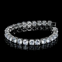 s925 sterling silver bracelet cubic zirconia tennis bracelet stone size 3mm 4mm 5mm 6mm party anniversary engagement birthday