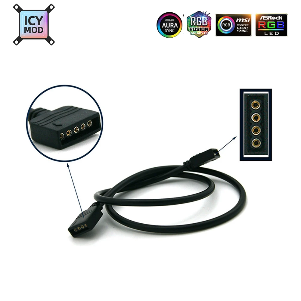 Материнская плата Gigabyte AURA 50 см 5Pin 4Pin 12 В/3Pin VDG 3Pin 5 В ПВХ линия GIGA синхронизация RGB