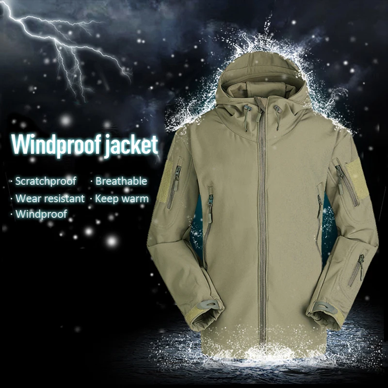 Уличная теплая куртка водонепроницаемая SoftShell для походов охоты ветровка лыжное