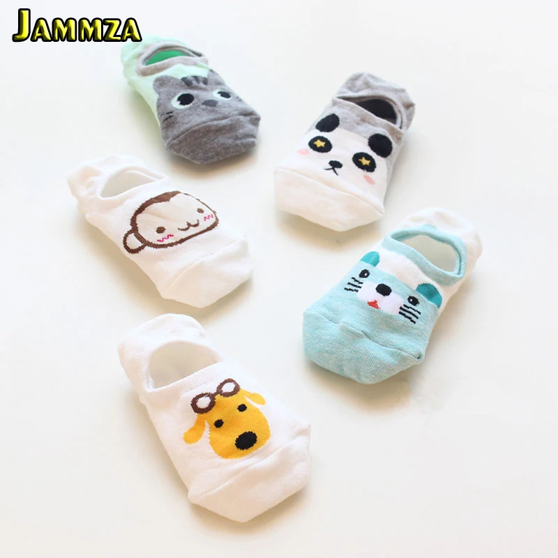 Новинка Милые женские носки с рисунками животных из мультфильмов Нескользящие