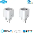 Штепсельная Вилка европейского стандарта для умного дома, Беспроводная розетка с дистанционным управлением Wi-Fi, голосовое управление, умная розетка с поддержкой Alexa Google Home
