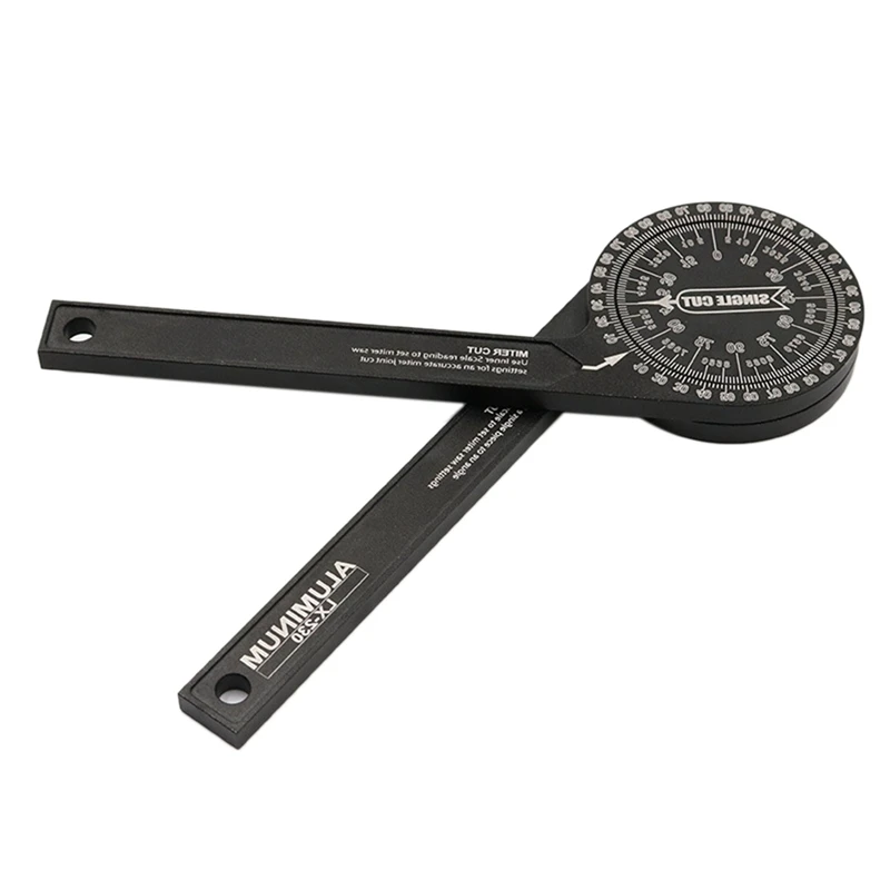 

AU42 -Aluminum Saw Protractor Finder Rustproof Angle Finder Miter Gauge Goniometer 360 Degree WoodWorking Measuring Ruler