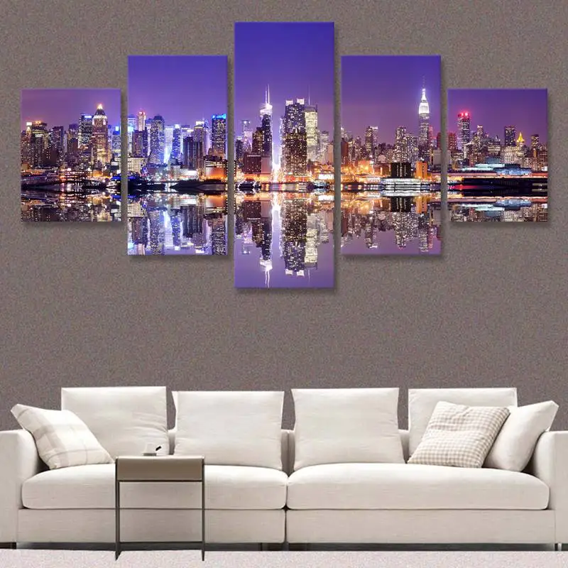 Алмазная живопись Манхэттен городской пейзаж квадратная круглая мозаика