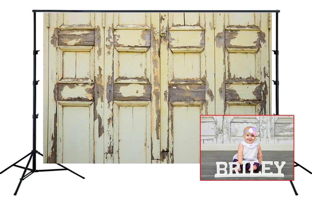 Фон для фотосъемки новорожденных с изображением деревенской винтажной