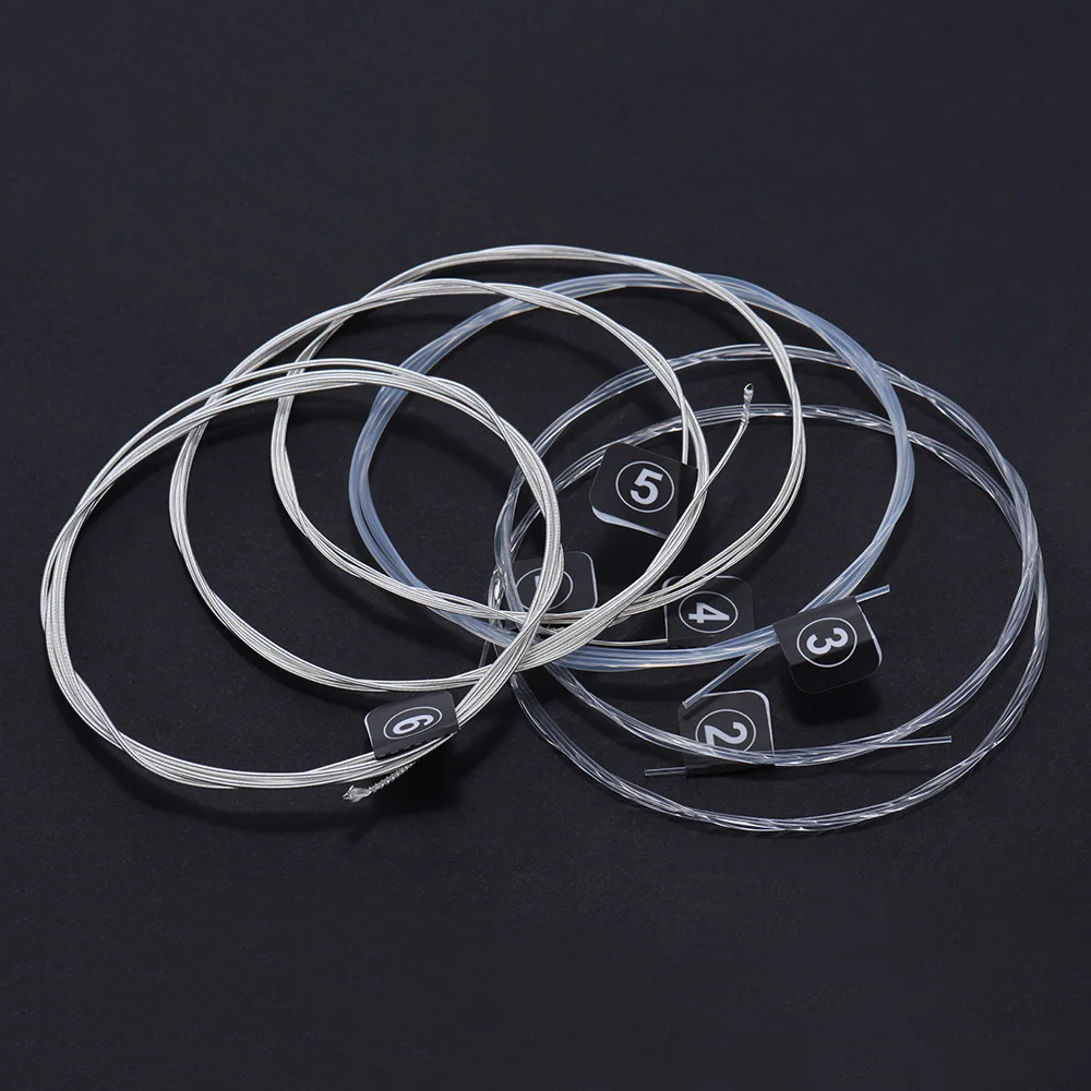 

Orphee NX36 Nylon Classical Guitar Strings 6pcs Full Set Replacement (.028-.043) Nylon Core Silver Jacketed Wire Normal Tension