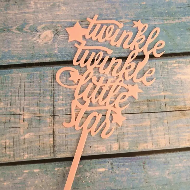 1 шт. милые акриловые фигурки для тортов на Рождество мерцающие веточки звездная