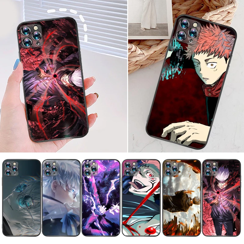

Jujutsu Kaisen Satoru Gojo Yuji Itadori Fushiguro Megumi Sukuna Phone Case For iPhone 12 Pro MAX SE 2020 12Mini Soft TPU
