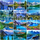5D квадратная алмазная живопись, Горный пейзаж, алмазная вышивка крестиком, стразы, мозаика, домашний декор