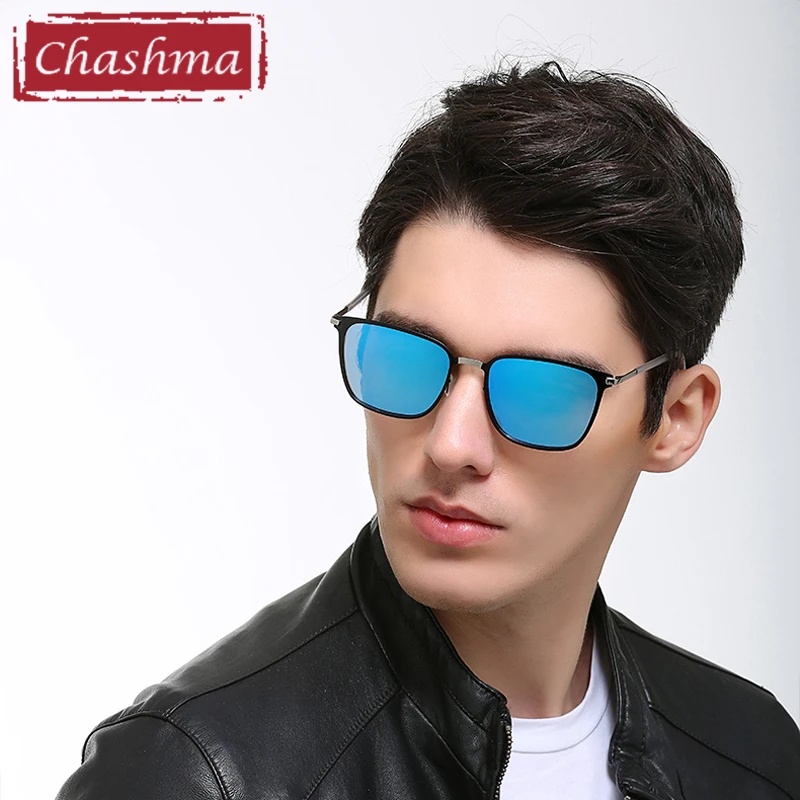Мужские зеркальные солнцезащитные поляризационные линзы по рецепту очки для