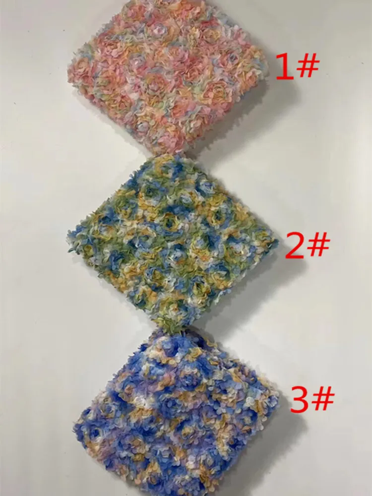 2020 Взрывные Модели полный живот 3D Цвет Цветы французский Тюль кружевная ткань