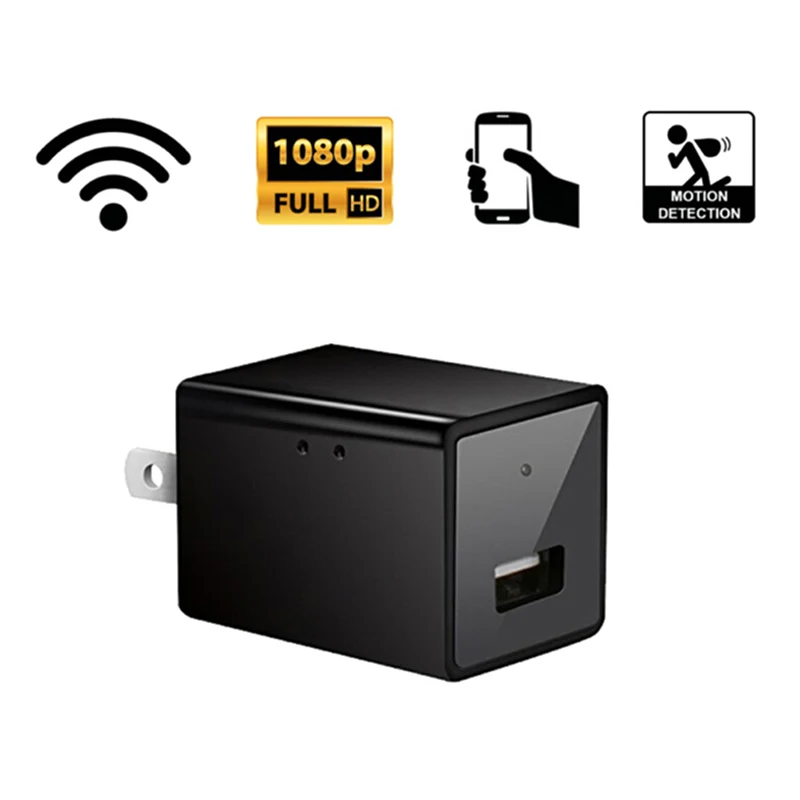 1PC Power Adapter Plug Camera 1080P HD Video Surveillance Wifi USB Charging Mini | Безопасность и защита