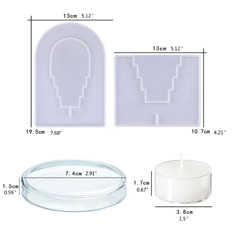 

N58F Aromatherapy Bracket Holder Epoxy Resin Mold Candlestick Silicone Mould DIY Crafts Home Decorations Casting Tool