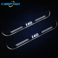 carptah trim pedal led car light door sill scuff plate pathway dynamic streamer welcome lamp for hyundai i40 2014 2015 2016 2017