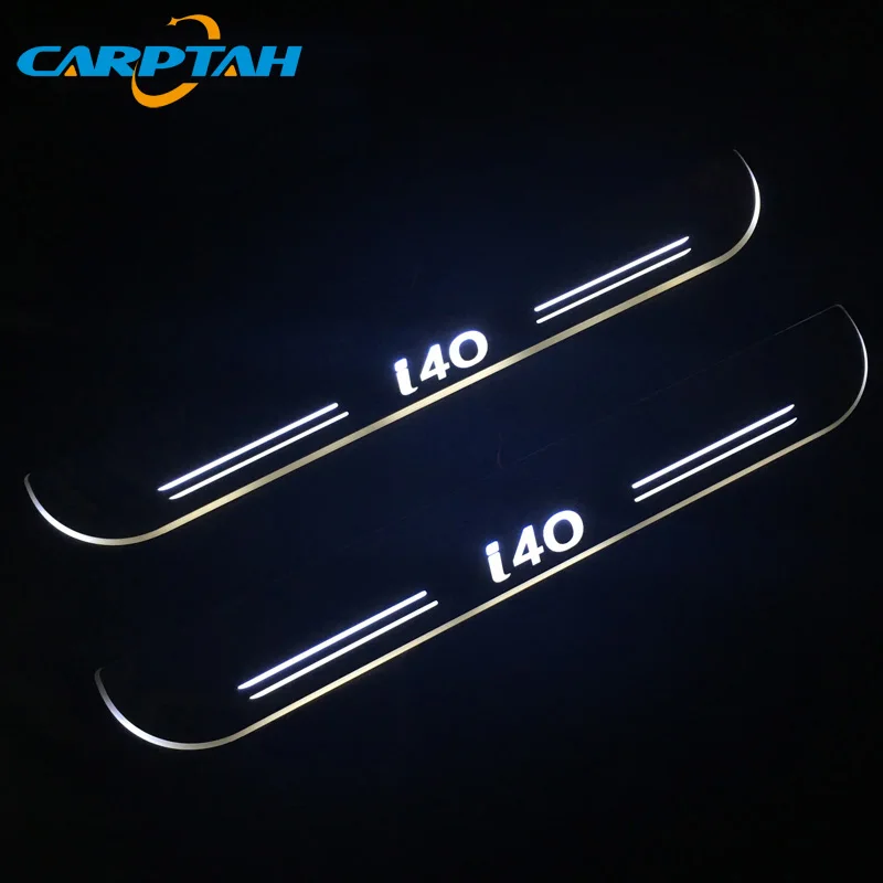 Carptah отделкой педаль светодиодный автомобильный светильник порога Накладка путь