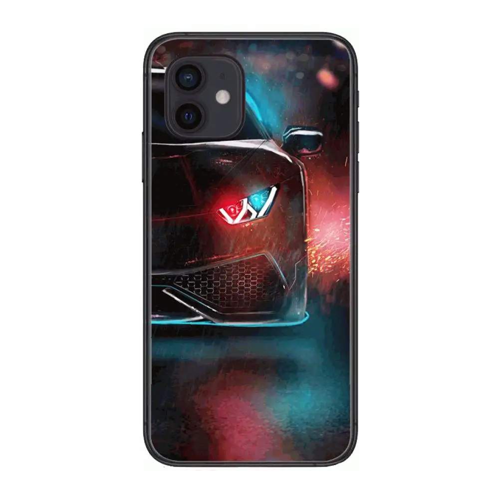 

Cool sports car Style Phone Case cover For iphone 12 pro max 11 8 7 6 s XR PLUS X XS SE 2020 mini black cell shell