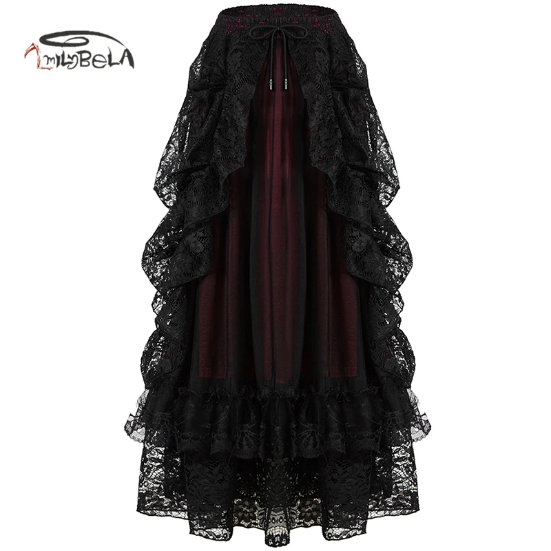 Imily элегантная длинная юбка для женщин с высокой талией гибкие кружевные
