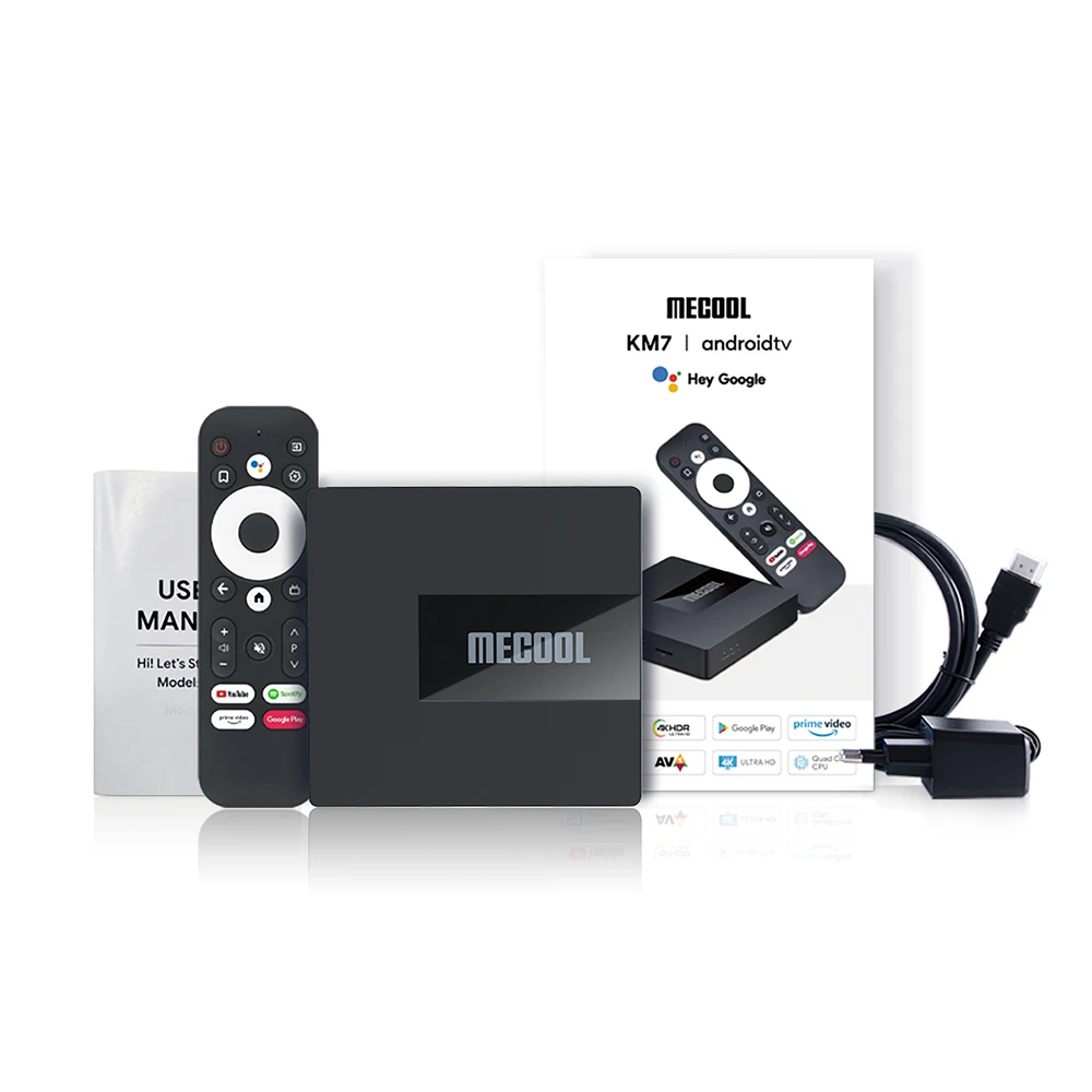ТВ-приставка MECOOL KM7 Android 11.0 Amlogic S905Y4 ЦП ARM G31 MP2 GPU 2 4G/5G Wifi BT4.2 медиаплеер | Электроника