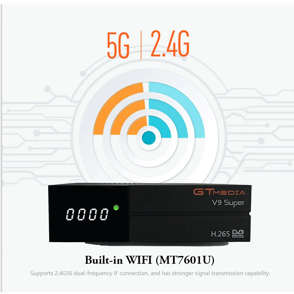 Европейский спутниковый приемник FREESAT H.265/Havc TV box GTMEDIA DVB S2 V9 супер поддержка YOUTUBE
