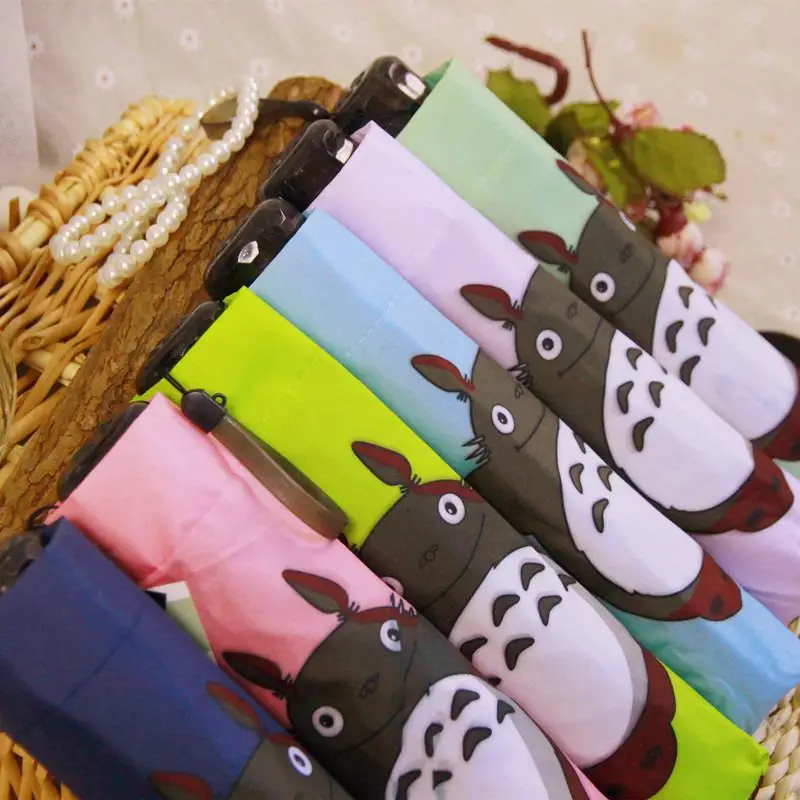 Бесплатная доставка 6 цветов милый Повседневный складной зонтик из аниме Мой