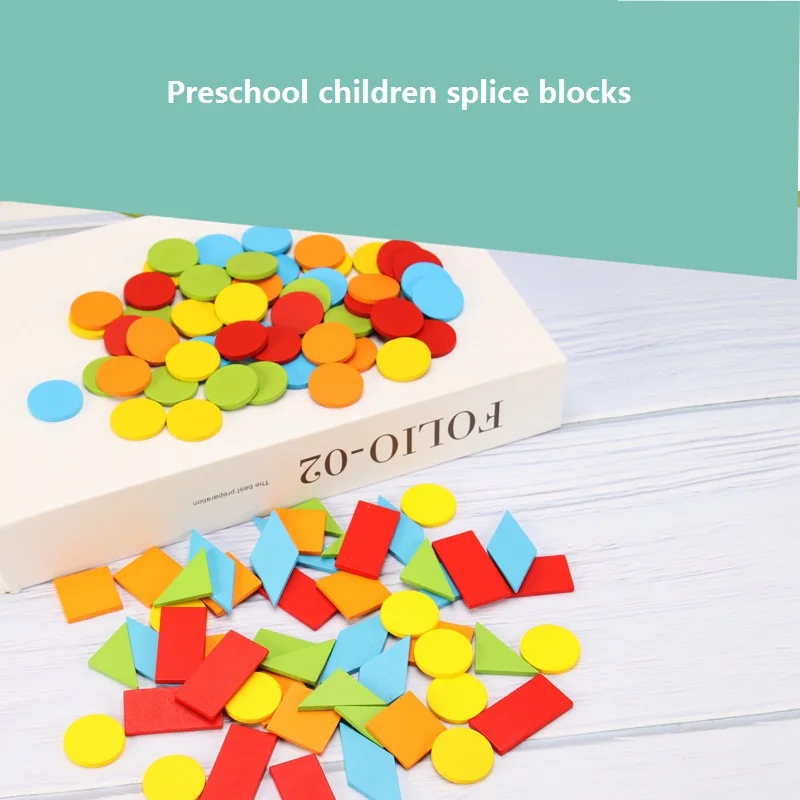 

Count Pieces Of Geometric Pieces Color Kindergarten Counting Blocks Preschool Children Splicing Blocks