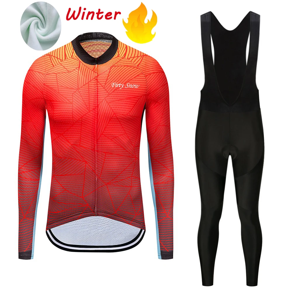 Зимняя Теплая Флисовая униформа для горного велосипеда одежда велосипедные