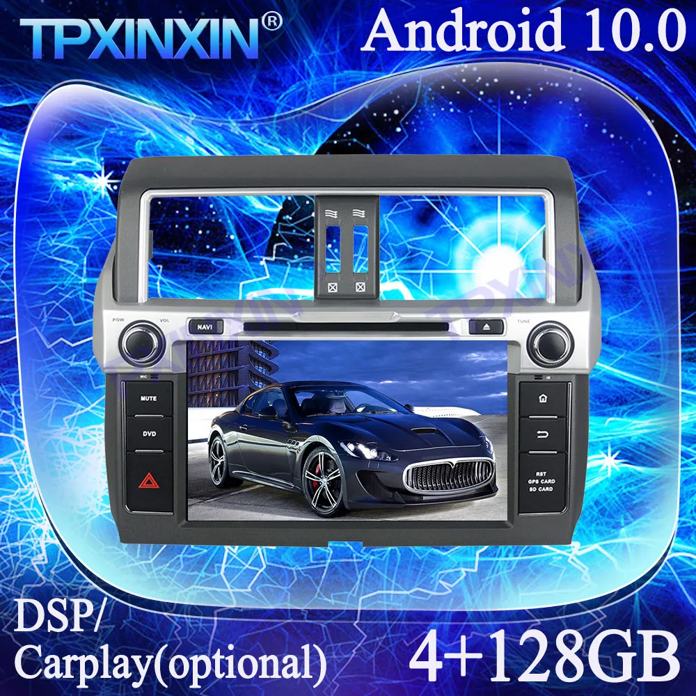 

For Toyota Prado 2018-2019 Carplay PX6 DSP 4G+128G Android 10.0 IPS MultimediaTape Recorder GPS Navi Stereo Auto Radio Head Unit