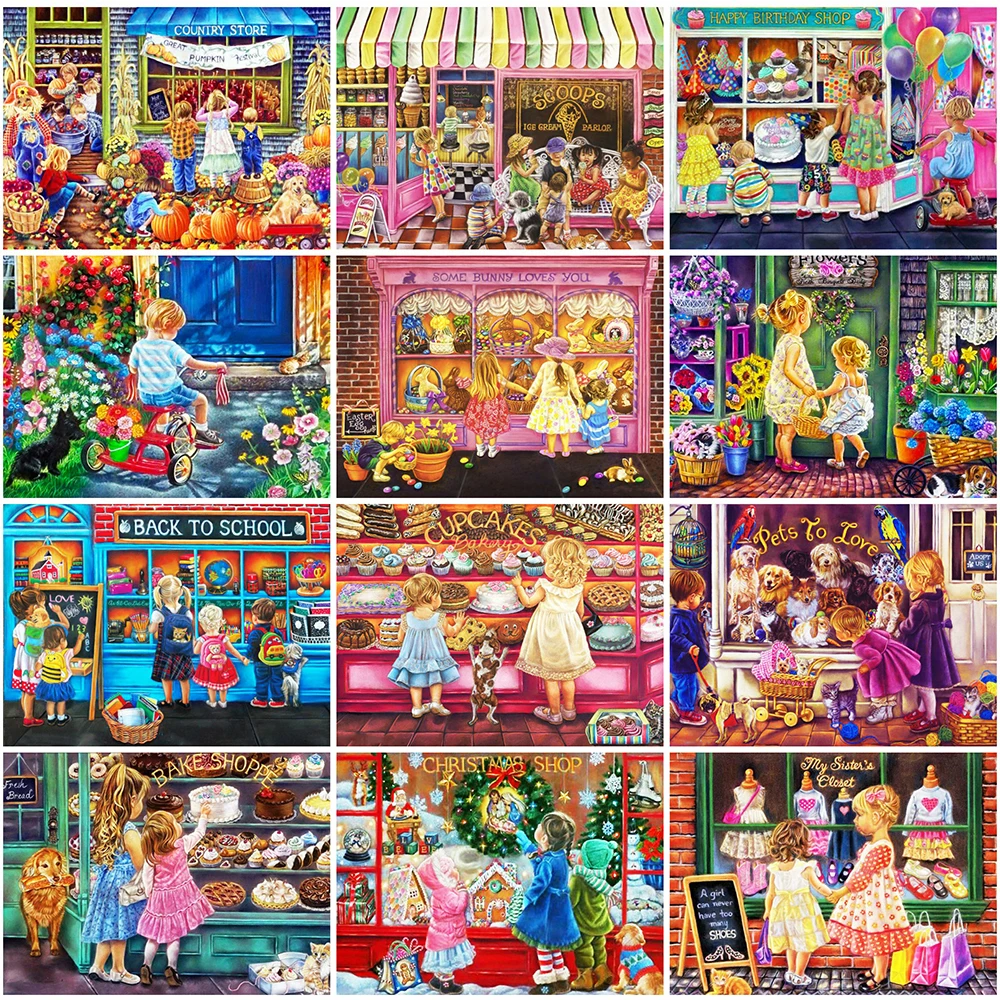 

5D DIY Square/Round Diamond Painting Child Handmade Gift Diamond Embroidery Portrait Diamond Mosaic Store Home Decorations