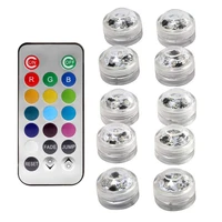 waterproof battery operated multi color submersible led underwater light for fish tank pond swimming pool wedding party ip68