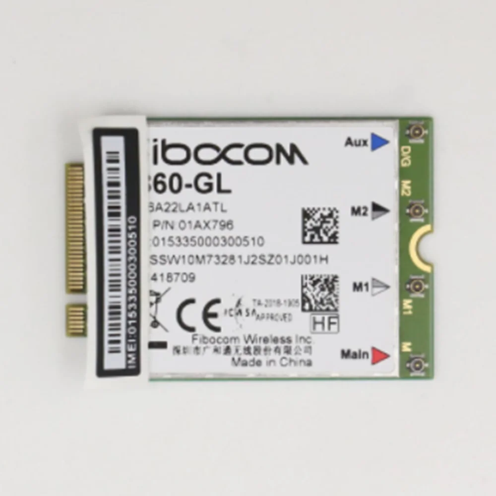 L860 GL карта WWAN Fibocom для Lenovo Thinkpad X1 carbon 7th 8th Yoga 4th T490 T14 P14s T14s X13 P15s T15g 01AX796 5D10V25790|Сетевые