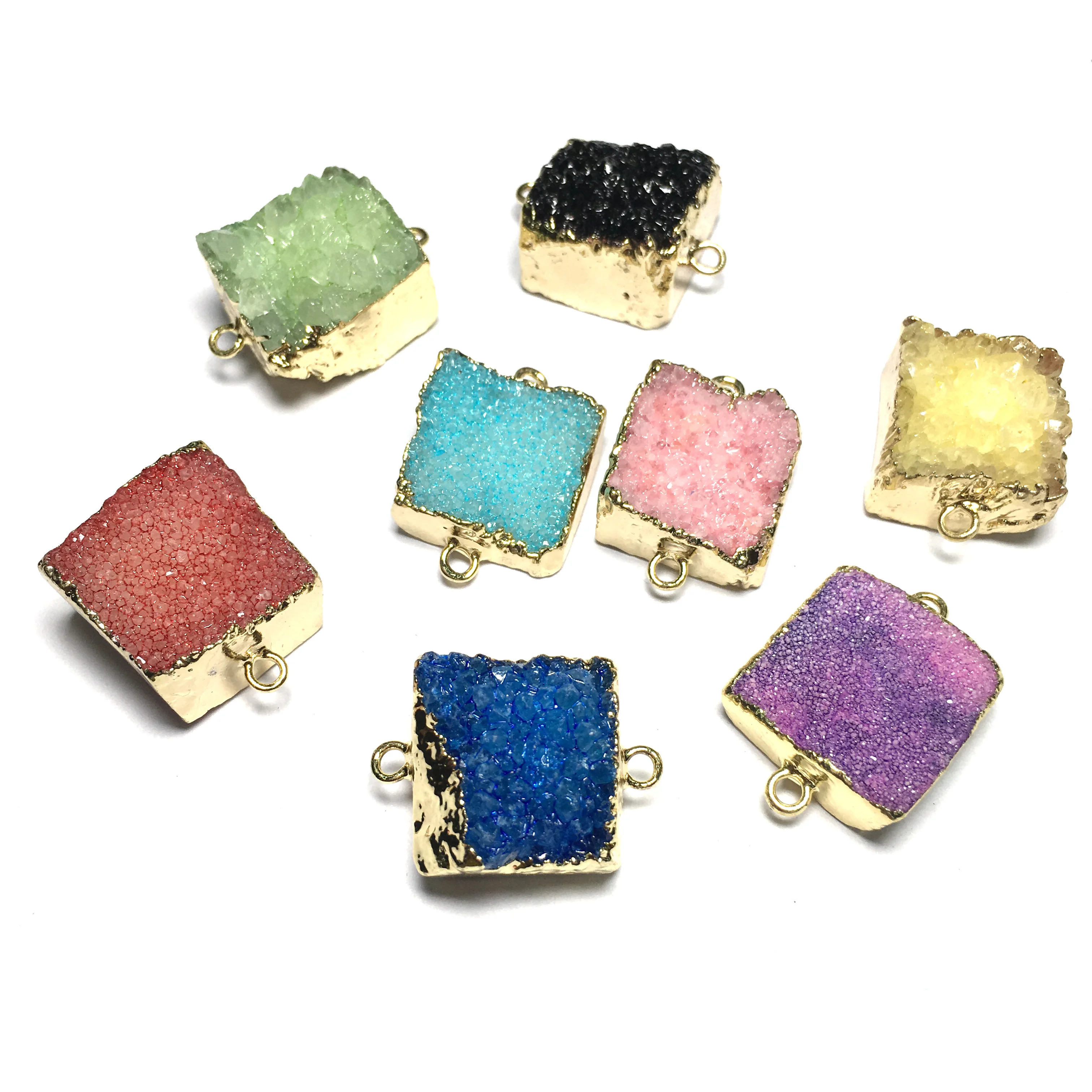 Соединители из натурального камня квадратные Кристальные соединители для