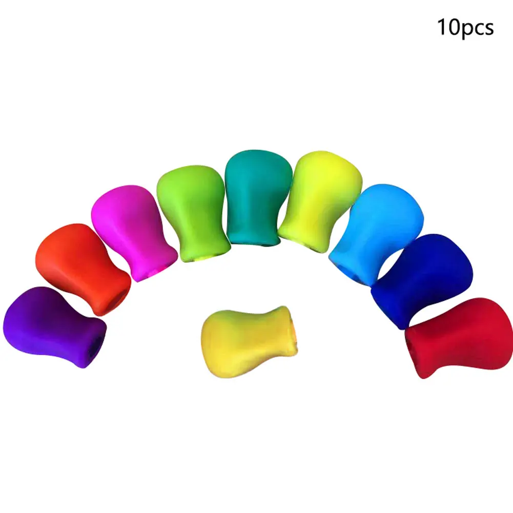 10 шт. Мягкая силиконовая тренировочная прочная школьная эргономичная насадка на