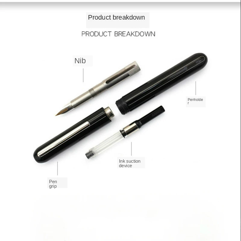 Ручка перьевая с титановым наконечником и чернильным | Канцтовары для офиса дома
