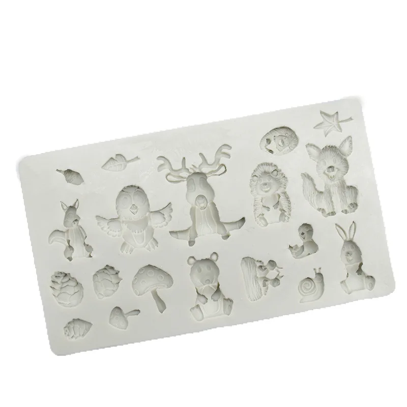 

1pc Forest Animal Party Bear/deer Silicone Mold DIY Cake Decoration Resin Epoxy Keychain Resin Mold Handmade Custom