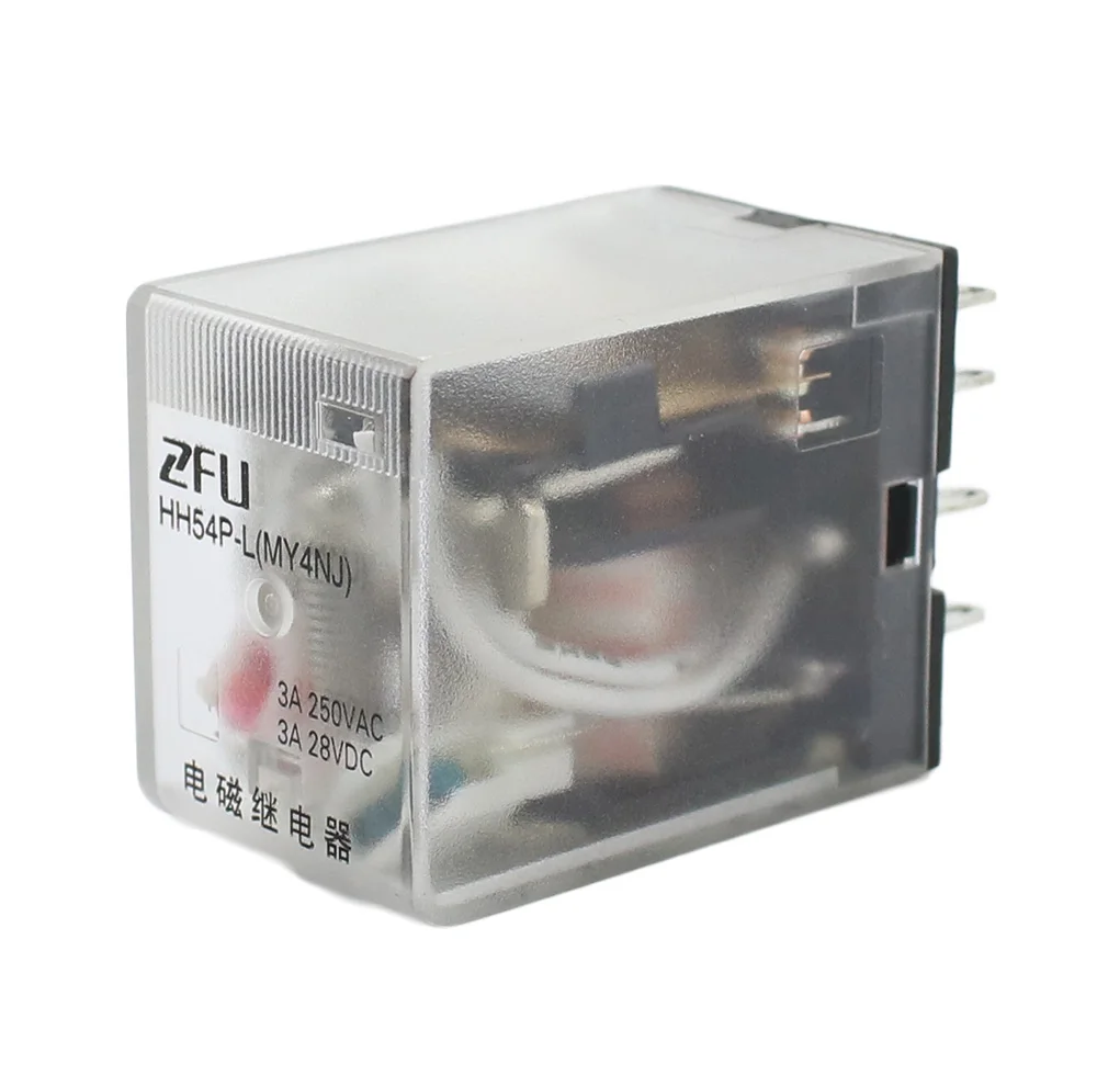 Высококачественное штепсельное реле ZFU HH54P MY4NJ PYF14A 12 В 24 36 48 110 220 постоянного