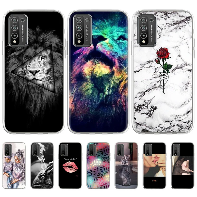 

Soft Silicon Case For Huawei Honor 10 10i 20 8A 8S 8X 9A 9C 7A 7C 9 10X Lite Animal Flower Phone Cover For Huawei Honor 10X Lite