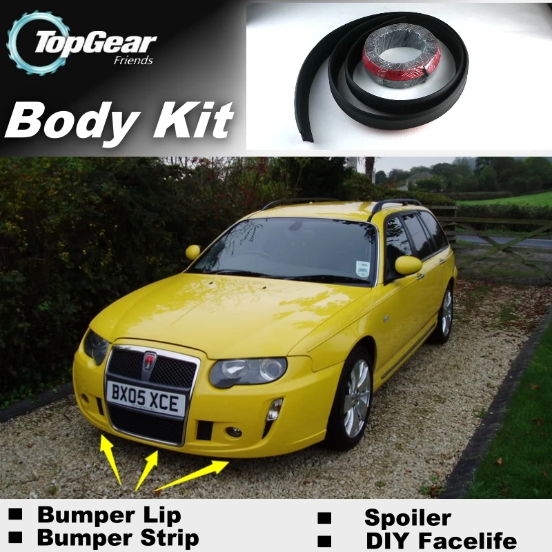 Дефлектор губ бампера для Rover 75 / 750 1998 ~ 2005 передняя юбка спойлера ДЛЯ вентиляторов