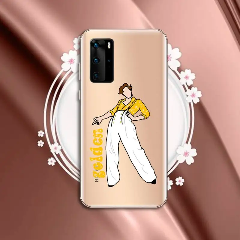 

Gold Harry Styles one direction Phone Case Transparent for Huawei P honor 8 10i 20 30 40 smart 2019