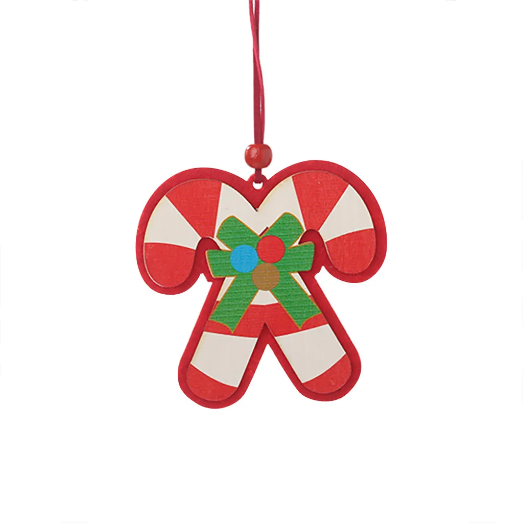 Рождественская краска деревянный кулон креативные маленькие подвесные