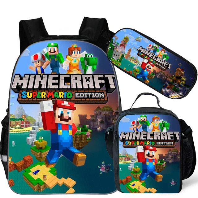 Популярный детский рюкзак для игры Minecraft школьный с красивым популярным рисунком