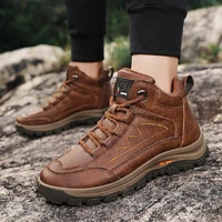 men shoes autumn breathable outdoor sports casual leather shoes men hiking shoes non slip and waterproof men sports shoes