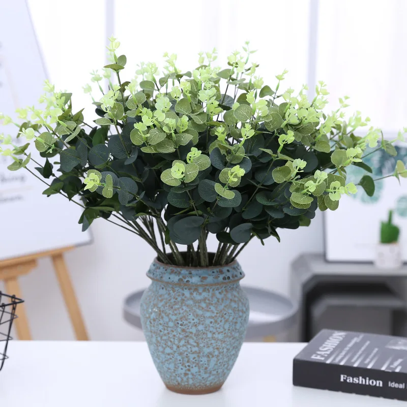 

Artificial Eucalyptus Money Leaf Grass Gardening Decoration Furniture Hotel Wedding Decoration Wedding Set Photography Props DIY