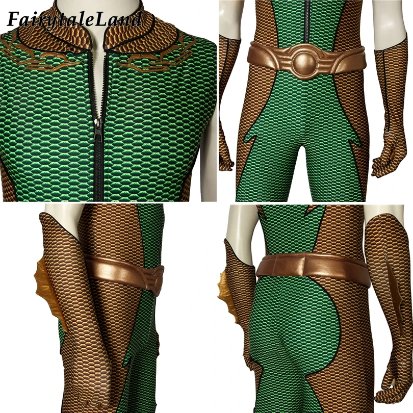 The Deep Cosplay Costume Halloween Superhero Outfit Fancy The Boys Costume Arrow Suit Custom Made Green Jumpsuit images - 6