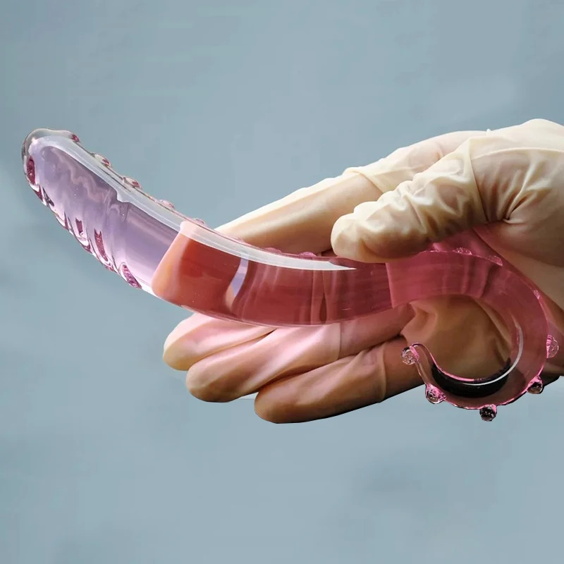 Розовая Хрустальная палочка для мастурбации Анальная пробка массажер простаты