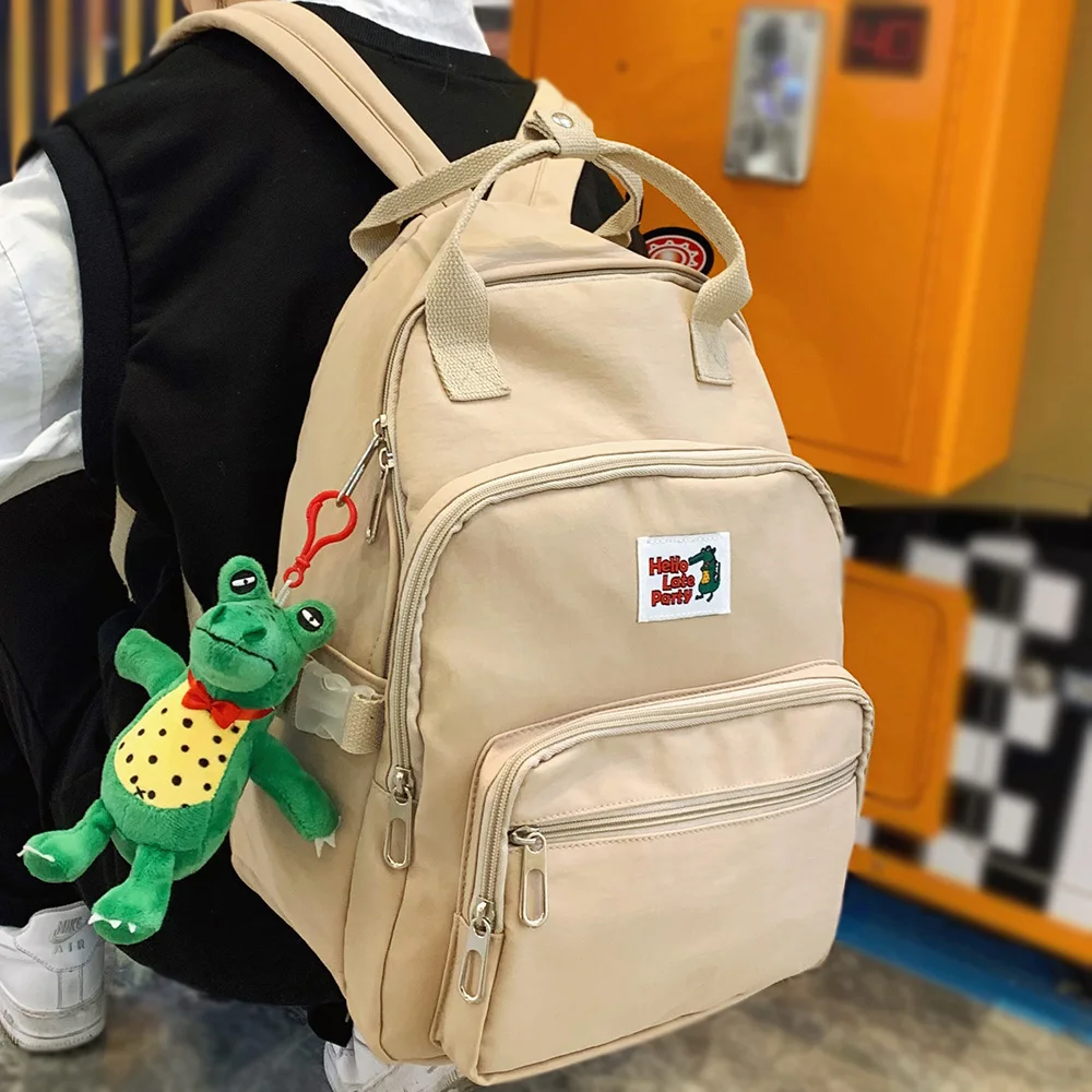 

Женский рюкзак для студентов колледжа, модная женская школьная сумка, Женский вместительный рюкзак для книг, водонепроницаемая нейлоновая ...