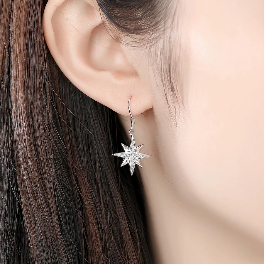 Женские серьги-снежинки Kaletine сверкающий циркон ювелирное изделие из