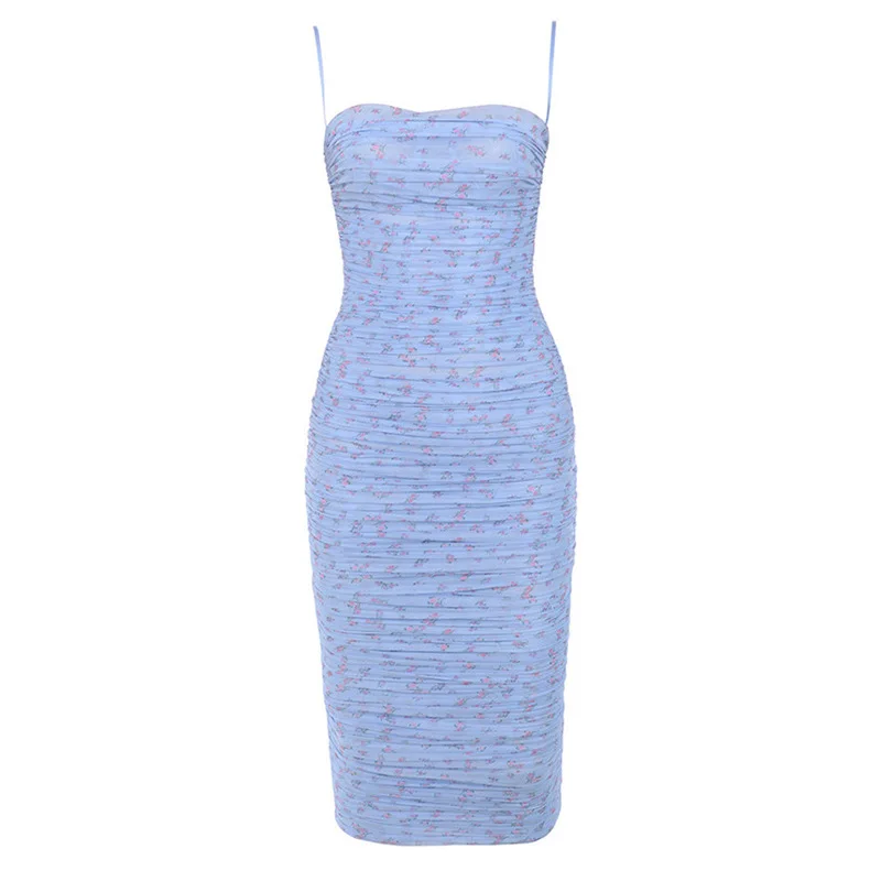 

Blue Slim Plus Size New Fashion Style Mini Women Bodycon Dress 2020 for Summer Party