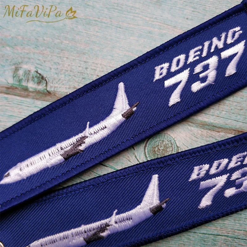 MiFaViPa 3 шт. темно-синий брелок для ключей Боинг 737 самолет модный экипаж пилот
