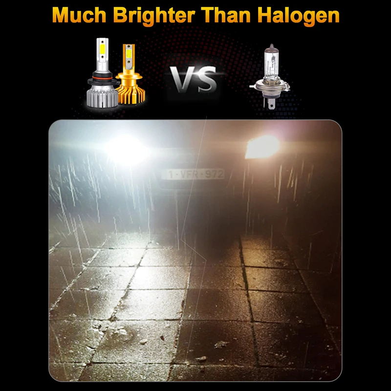HLXG Mini Canbus lampada H7 H4 светодиодный автомобильный фонарь H11 9005 HB3 9006 HB4 H1 12V nebbia